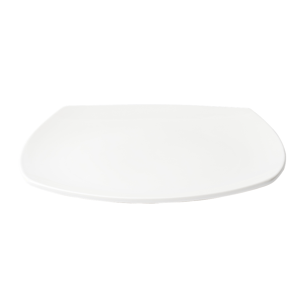 Browne Canada Foodservice Dinnerware Dozen Browne 5630197 – FOUNDATION 10" Porcelain Rounded Square Coupe White Plate, 1 Dz | Denson CFE
