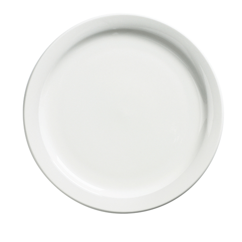 Browne Canada Foodservice Dinnerware Dozen Browne 563963 - 7.25" White Porcelain Dessert Plate - Case of 12 | Denson CFE