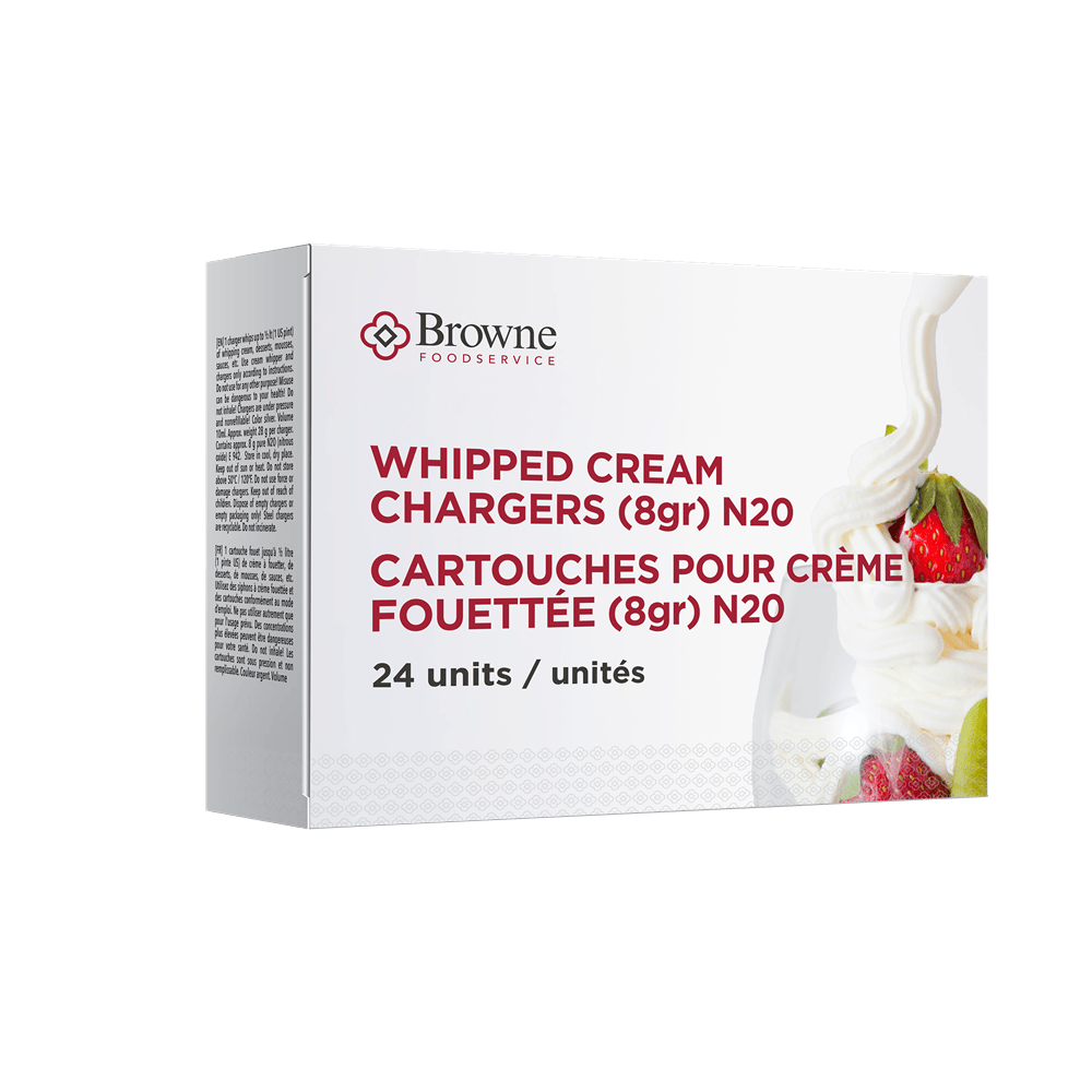 Browne Canada Foodservice Smallwares Box Browne 574399 Cream Whipper Chargers 8gr Nitrous Oxide Box of 24 | Denson CFE
