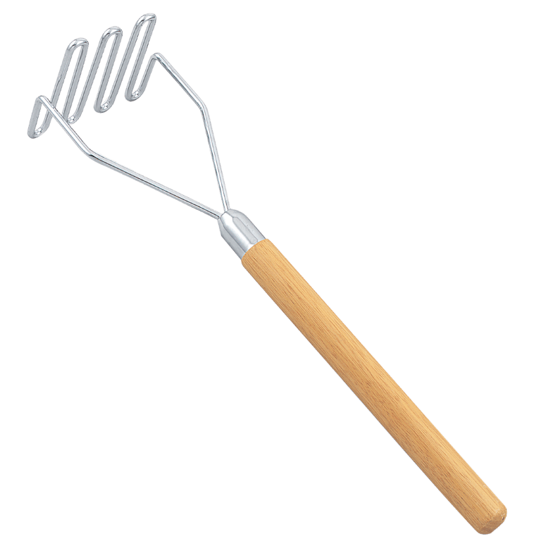 Browne Canada Foodservice Smallwares Each Browne 1618 Eighteen Inch Square Face Masher with Wooden Handle | Denson CFE