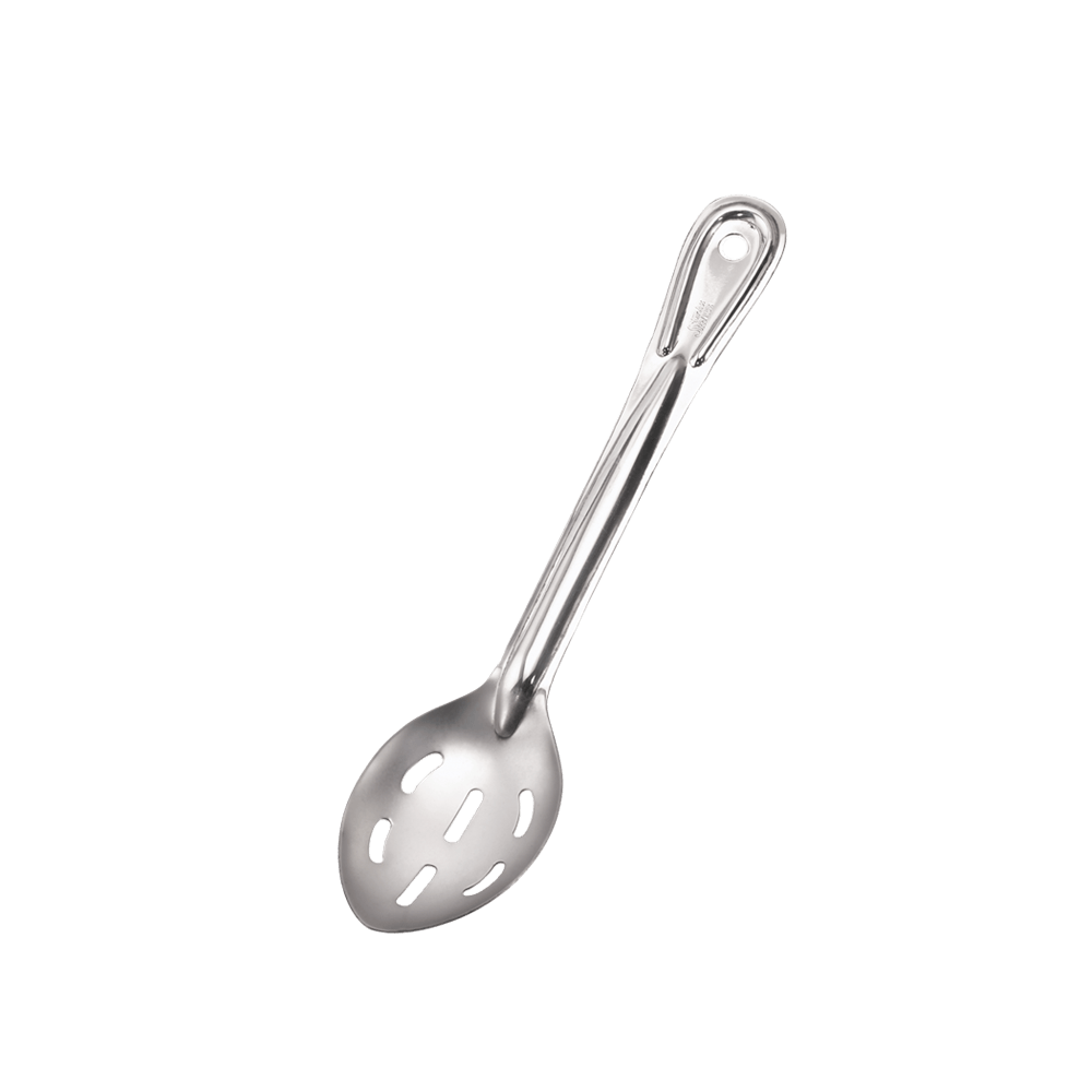 Browne Canada Foodservice Smallwares Each Browne 2754 11" Stainless Steel Slotted Spoon - Heavy Gauge | Denson CFE