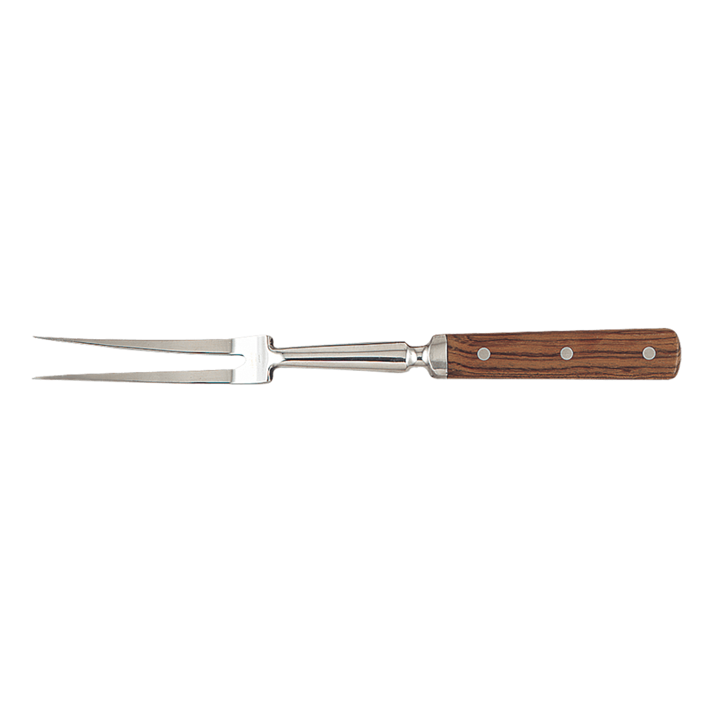 Browne Canada Foodservice Smallwares Each Browne 5551 14 inch Cook's Fork, 2 Tine, Hardwood Handle, Stainless Steel | Denson CFE