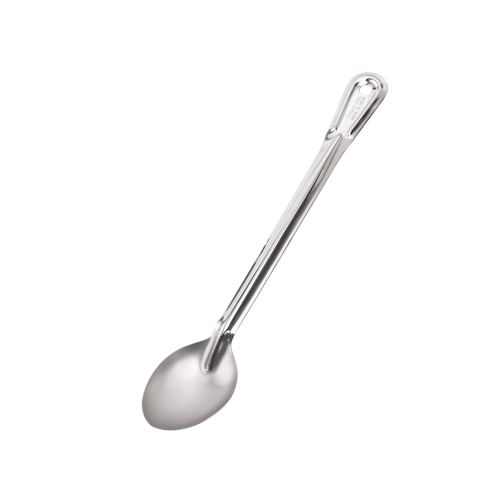 Browne Canada Foodservice Smallwares Each Browne 572131 Stainless Steel Solid Spoon Medium Gauge 13 Inch | Denson CFE