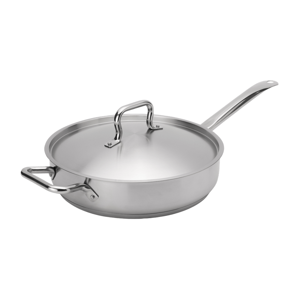Browne Canada Foodservice Smallwares Each Browne 5734185 ELEMENTS Saute Pan 5qt / 4.75L with Cover Stainless Steel | Denson CFE