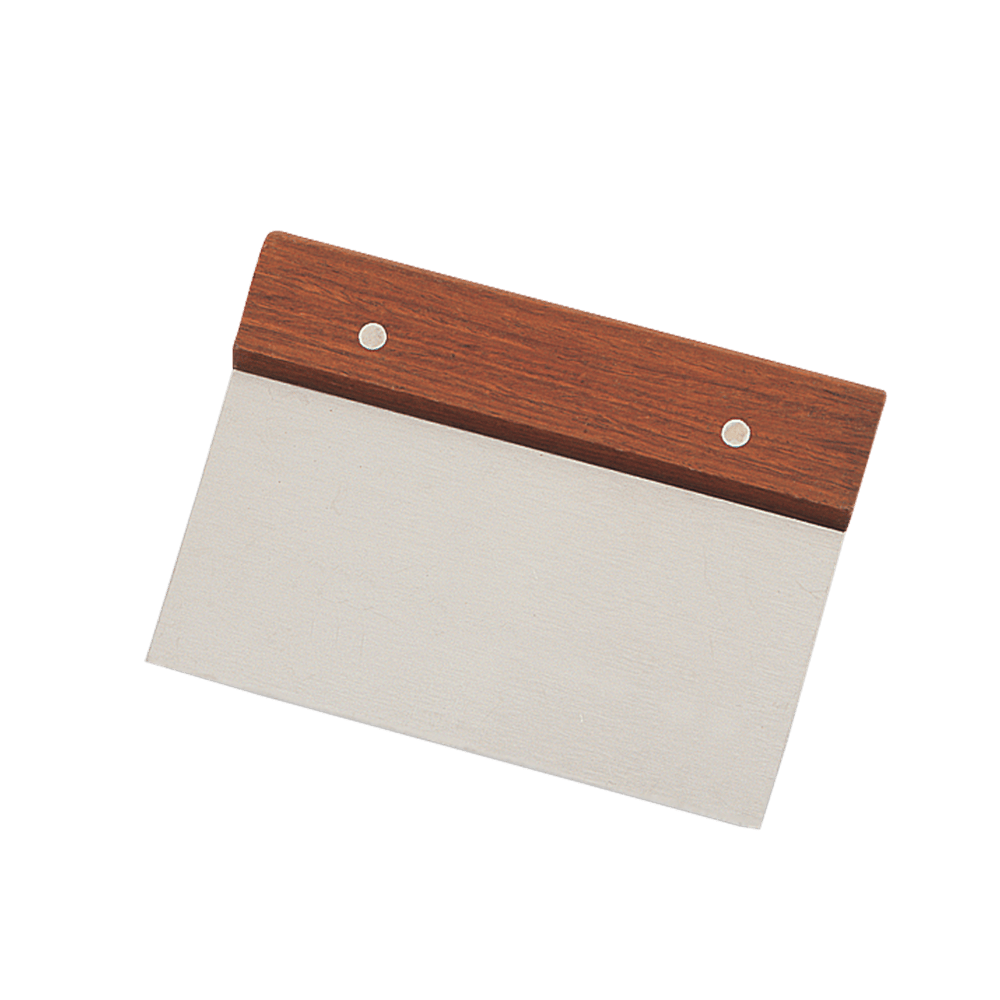 Browne Canada Foodservice Smallwares Each Browne 574264 Dough Cutter / Scraper with Wood Handle – 6" x 4" Stainless Steel | Denson CFE