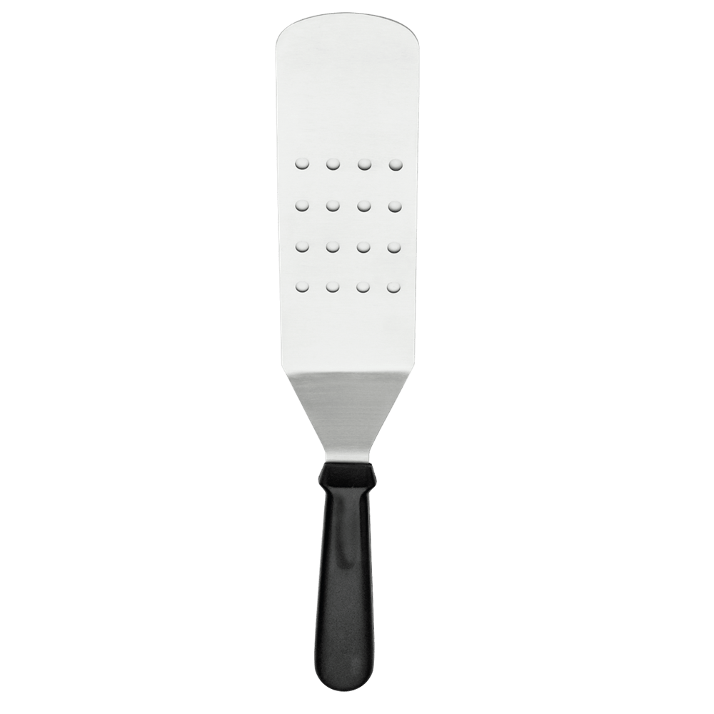 Browne Canada Foodservice Smallwares Each Browne 5744319 8" x 3" Perforated Turner with Black Handle | Denson CFE