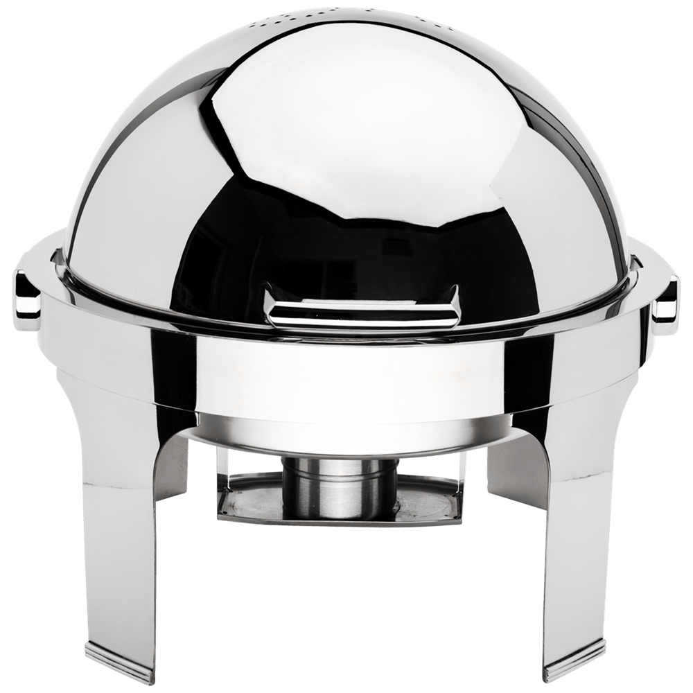 Browne Canada Foodservice Smallwares Each Browne 575176 HARMONY Round Chafer 7qt 6.6L with Roll Top Cover | Denson CFE