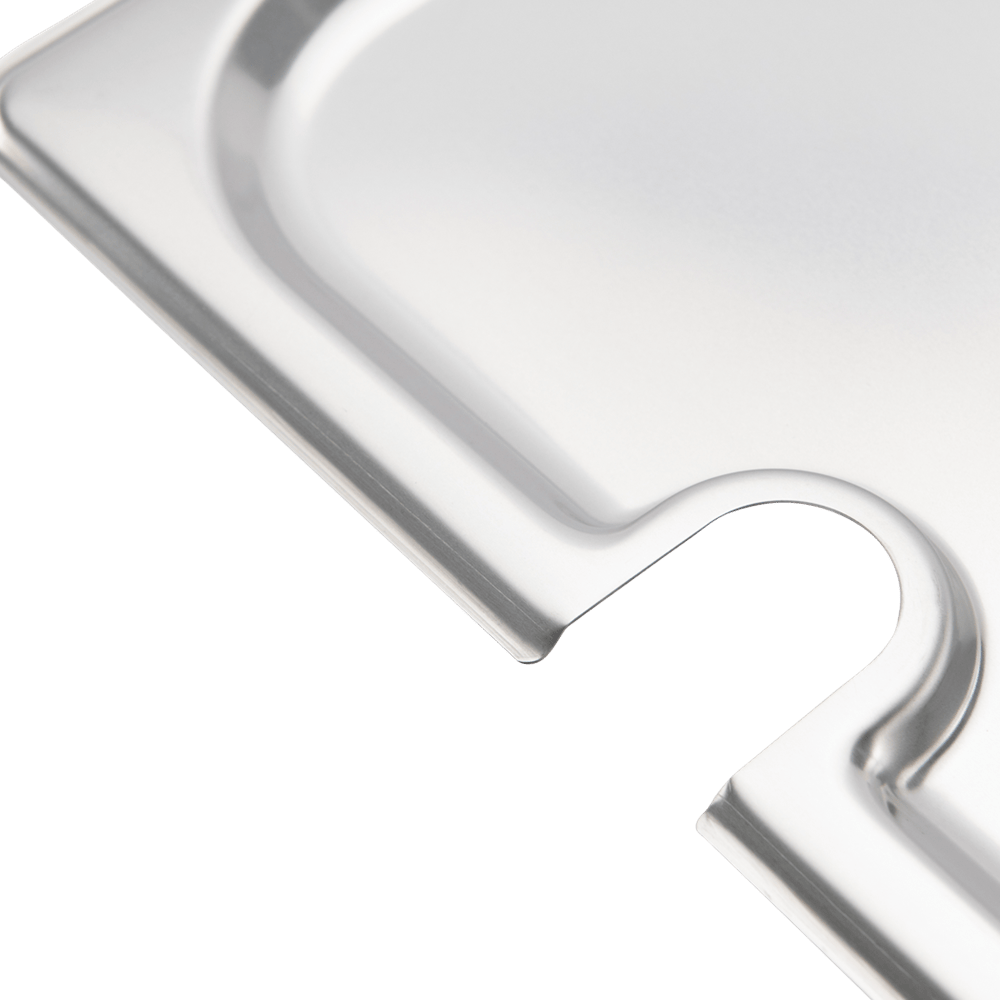 Browne Canada Foodservice Smallwares Each Browne 575529 Stainless Steel Steam Table Pan Cover - Full Size, Notched | Denson CFE