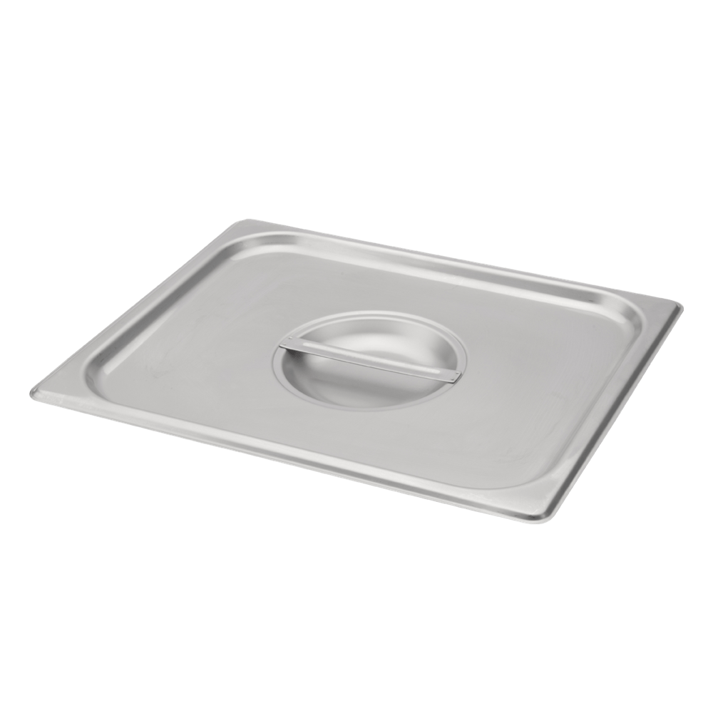 Browne Canada Foodservice Smallwares Each Browne 575538 Half-Sized Steam Pan Cover, Stainless Steel - Solid Flat Design, Built-in Handle | Denson CFE