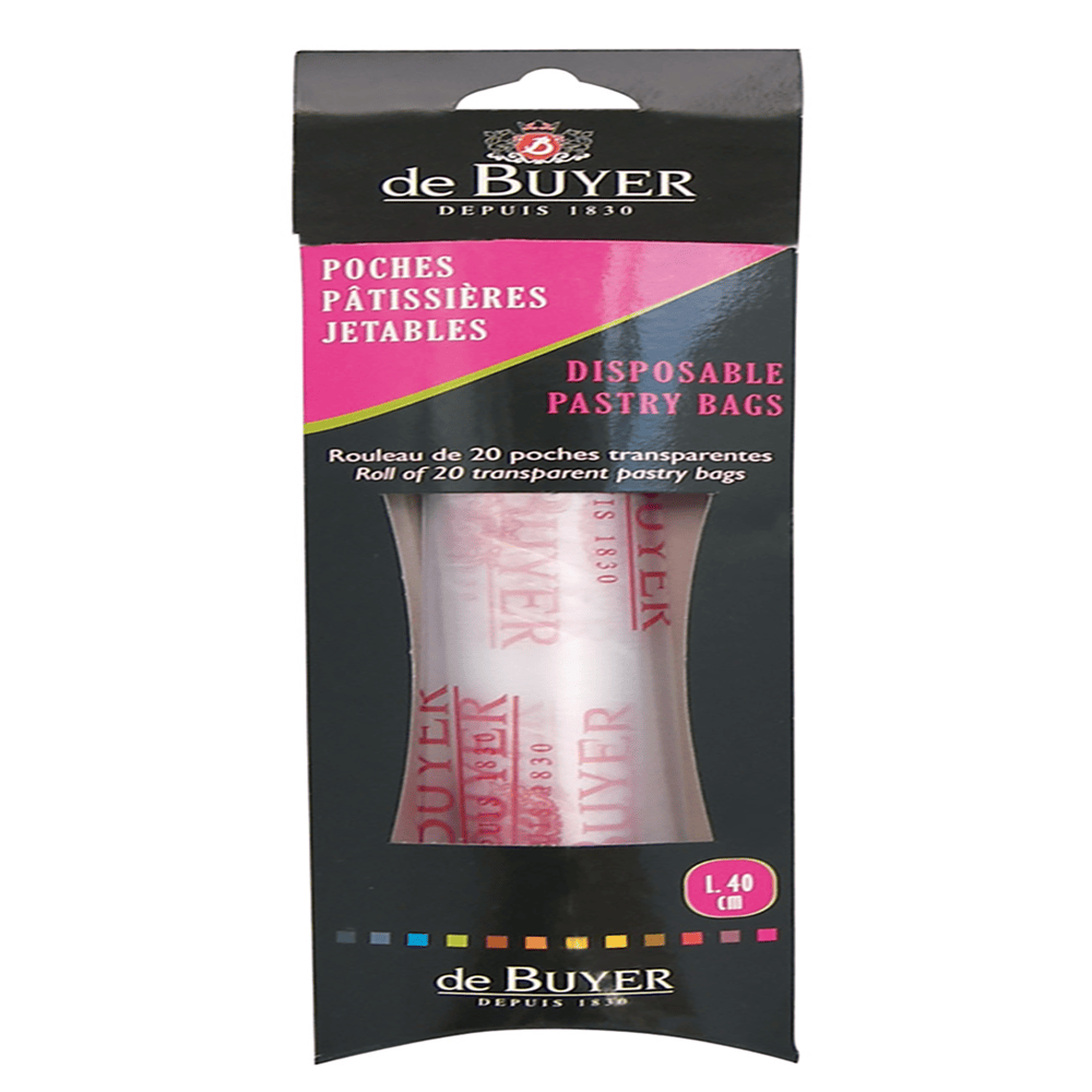 Browne Canada Foodservice Smallwares Each Browne 77434802 deBuyer Roll of 20 Disposable Pastry Bags, 0.5 L (15‑3/4″) Polyethylene 40 cm | Denson CFE