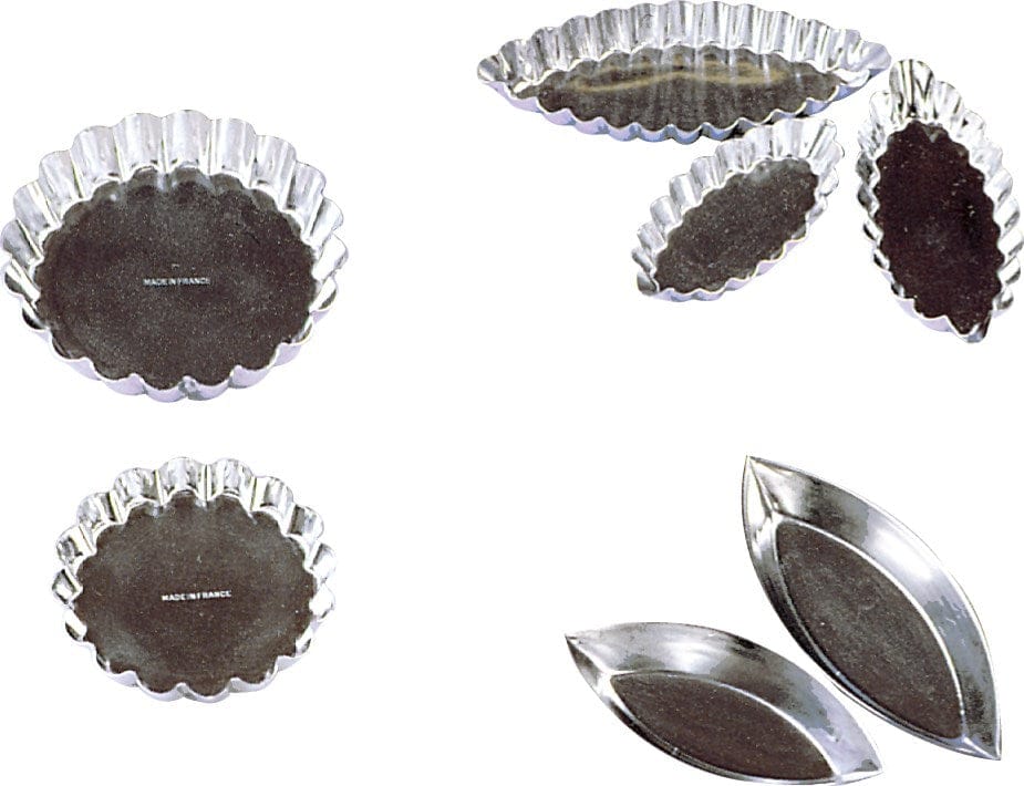Browne Canada Foodservice Smallwares Each Browne 80193560 GOBEL Tart Mold Fluted Round 9x1.5cm 3.5x0.6 Inch Tin | Denson CFE