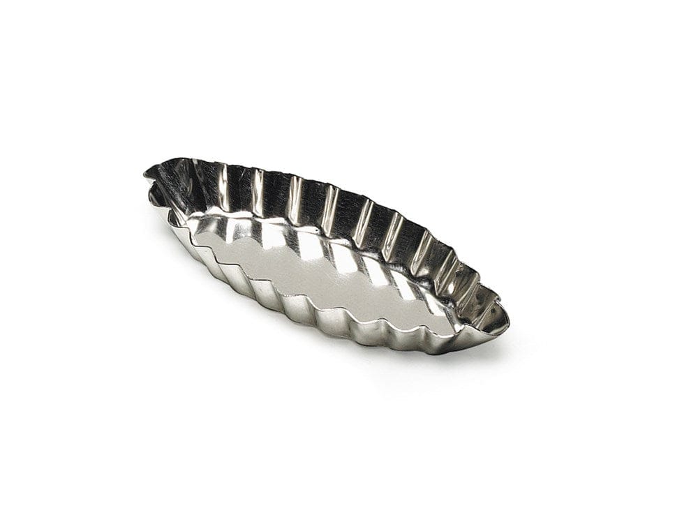 Browne Canada Foodservice Smallwares Each Browne 80194110 GOBEL Tartlet Mold Boat Fluted 8x4x1.2 Centimeters or 3.2x1.6x0.47 Inch Tin | Denson CFE