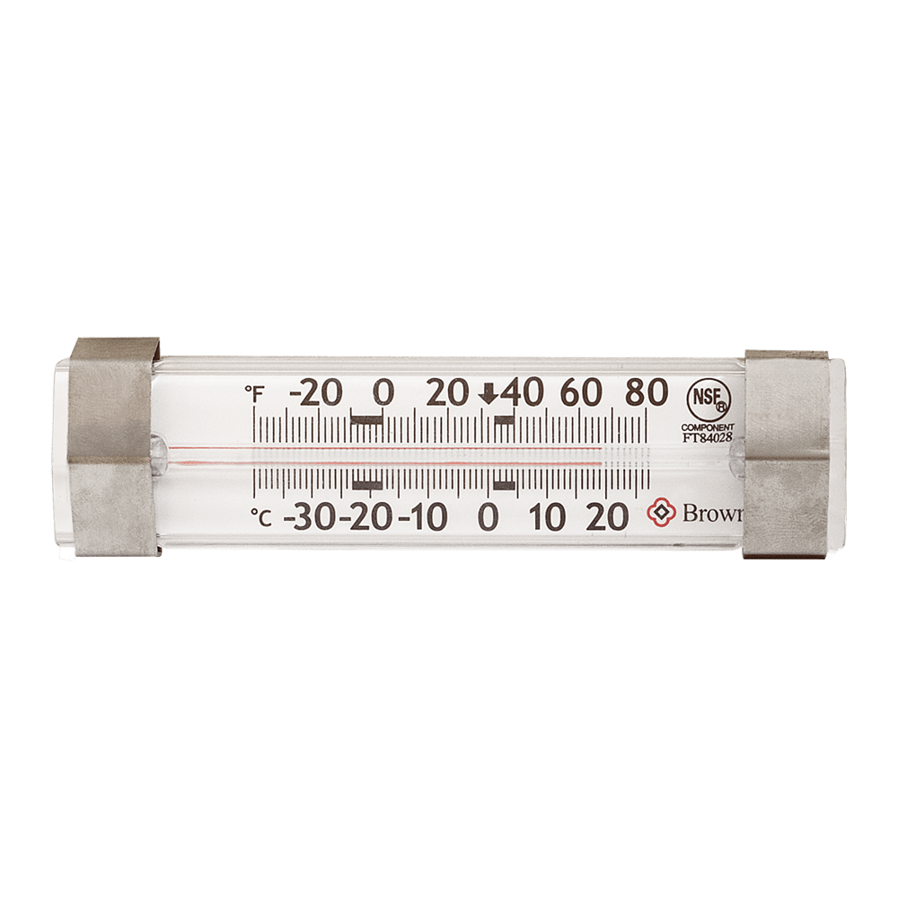 Browne Canada Foodservice Smallwares Each Browne FT84028 Refrigerator Freezer Thermometer Negative 40 Fahrenheit to 80 Fahrenheit or Negative 40 Celsius to 27 Celsius | Denson CFE