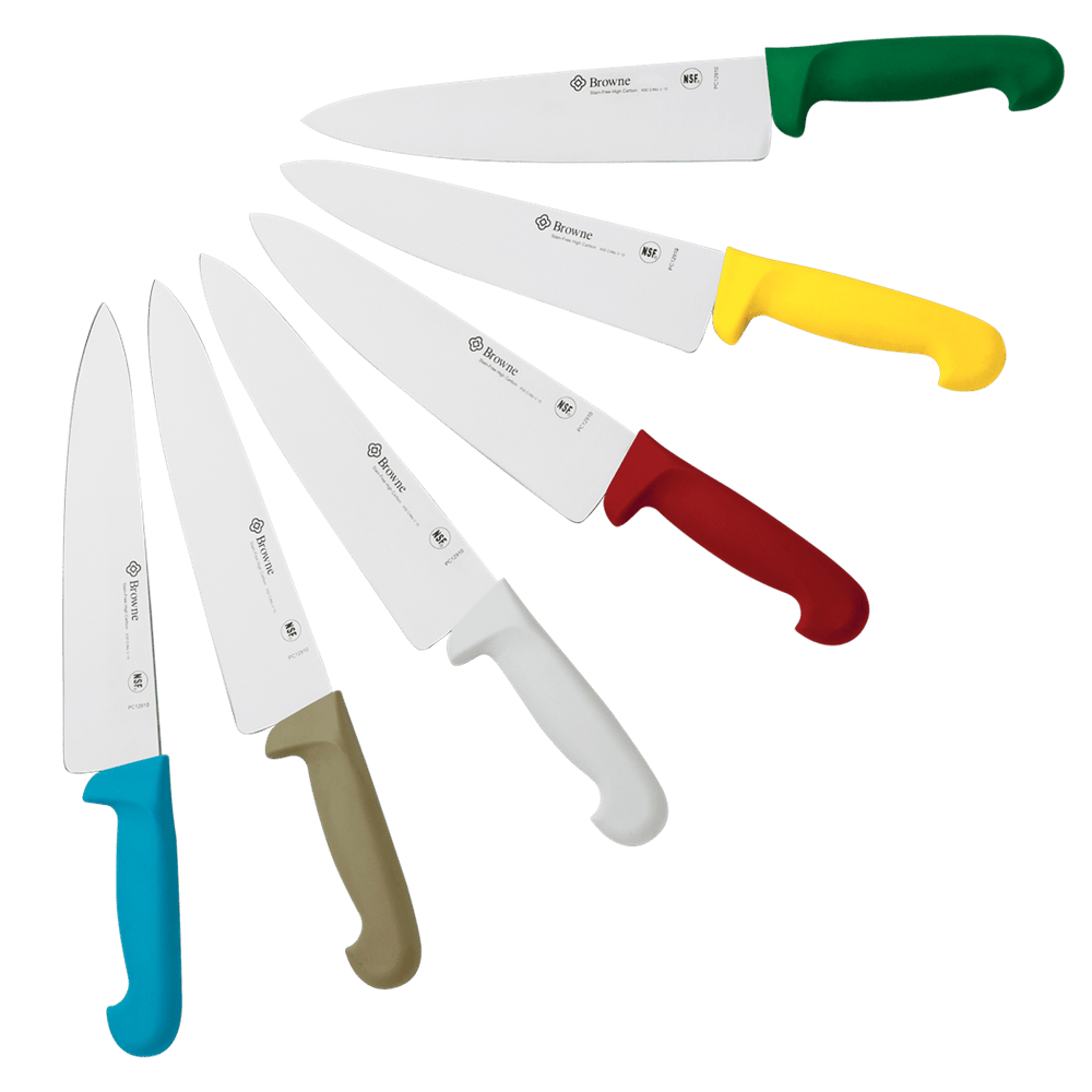 Browne Canada Foodservice Smallwares Each Browne PC12910WH Browne 10 Inch Cooks Knife with White Handle | Denson CFE