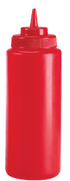 Browne Canada Foodservice Tabletop & Serving Set Browne 57801705 Wide Mouth Squeeze Bottle 16 Ounce 473 Milliliters Red Set of 6 | Denson CFE