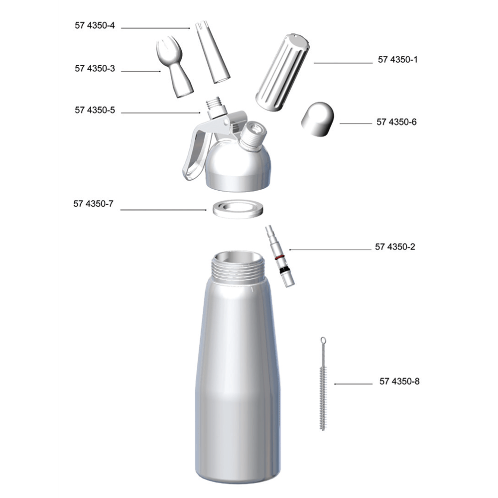 Browne Canada Foodservice Unclassified Each Browne 574350-1 MOSA Charger Holder White for Aluminum Whippers | Denson CFE
