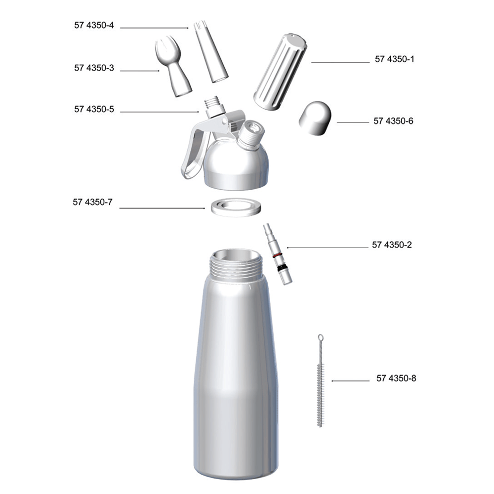 Browne Canada Foodservice Unclassified Each Browne 574355-2 MOSA Piston Stainless Steel for Stainless Steel and Aluminum Whippers | Denson CFE