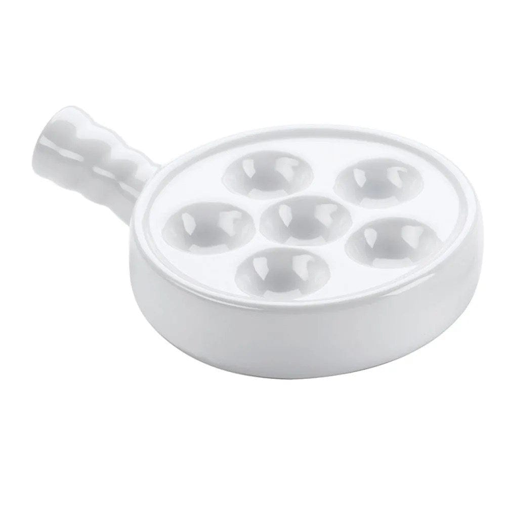 Browne Canada Foodservice Unclassified Each Browne 744042 Snail Plate w/Handle, White