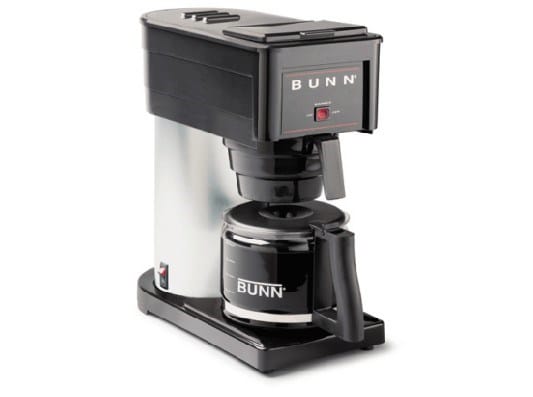 Bunn-O-Matic Food Service Supplies Each Bunn BX-B 10-Cup Classic Home Brewer - Black, Stainless Steel Water Tank | Denson CFE