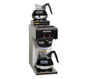 Bunn-O-Matic Food Service Supplies Each BUNN VP17-2 Pourover Coffee Brewer with 2 Warmers – Black – 13300.6002 | Denson CFE