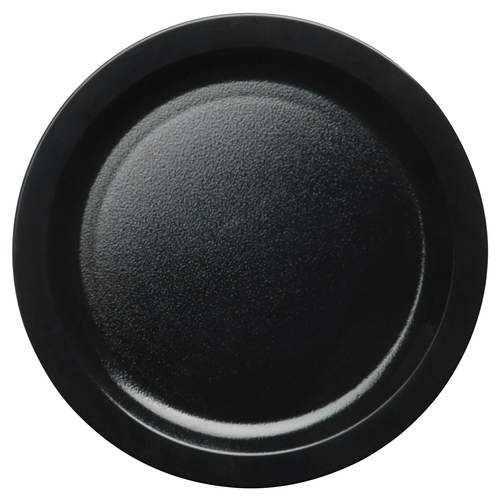 Cambro Dinnerware Each / Polycarbonate / Black Cambro 9CWNR110 Black 9 Inch Camwear Narrow Rim Polycarbonate Plate | Denson CFE