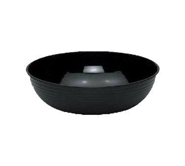 Cambro Dinnerware Each / Polycarbonate / Black Cambro RSB10CW110 Camwear Bowl, ribbed, round, 10"; dia., 3.2 qt. capacity, po
