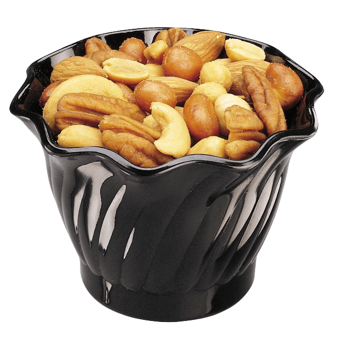 Cambro Dinnerware Each / Polycarbonate / Black Cambro SRB5CW110 5 oz Swirl Bowl - Plastic, Black | Denson CFE