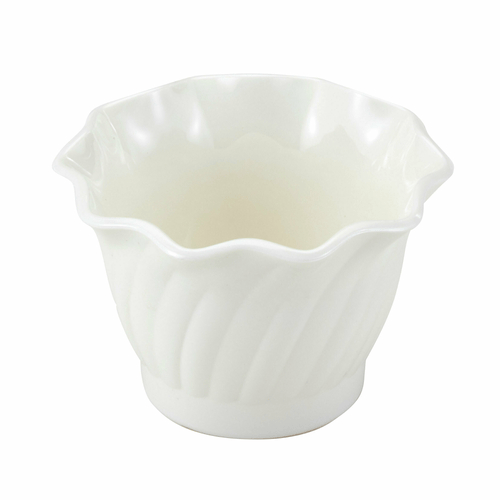 Cambro Dinnerware Each / Polycarbonate / White Cambro SRB5CW135 Camwear Swirl Bowl – 5 oz, Clear Polycarbonate, 3.5" Diameter | Denson CFE