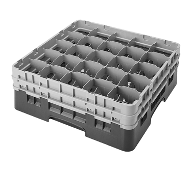 Cambro Dishwasher Rack Each / Soft Gray Cambro 20S434151 Camrack Glass Rack, Full Size, 20 Compartment, with 2 Extenders | Denson CFE