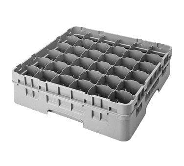 Cambro Dishwasher Rack Each / Soft Gray Cambro 36S418151 Camrack Glass Rack w/ (36) Compartments - 1 Gray Extender, Soft Gray | Denson CFE