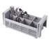 Cambro Dishwasher Rack Each / Soft Gray Cambro 8FBNH434151 Flatware Washing Basket Half Size 18 x 7-3/4 x 7-1/4 | Denson CFE