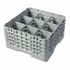 Cambro Dishwasher Rack Each / Soft Gray Cambro 9S800151 Camrack® Glass Rack w/ (9) Compartments - (4) Gray Extenders, Soft Gray | Denson CFE
