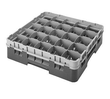 Cambro Dishwasher Rack Each / Soft Gray Cambro Camrack Glass Rack with Soft Gray Extender, Full Size, Low Profile - 19-3/4" x 19-3/4" x 5-5/8", 25 Compartments | Denson CFE