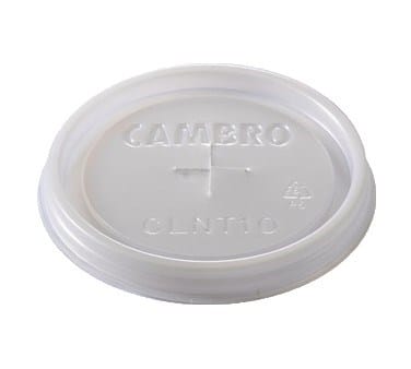 Cambro Drinkware Case / Translucent Cambro CLST6190 Disposable Lid for Dinex 6 oz Swirl Tumbler