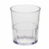 Cambro Drinkware Each / Clear Cambro LDT9152 Lido Tumbler, 9 oz., top dia. 3-3/16", 3-11/16"H, impact resistant plastic, interior stacking ring, dishwasher safe, SAN, clear, NSF