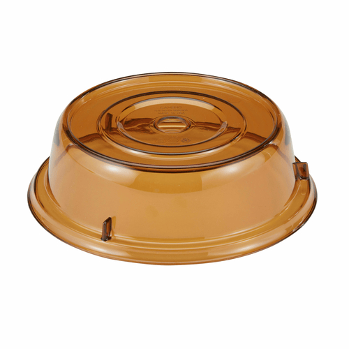 Cambro Food Pans Each-Amber / Beige Camwear. Camcover., inside dia. 9-1/8", outside he