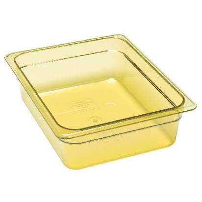 Cambro Food Pans Each / Amber Cambro 26HP150 - 6 Inch Deep Half Size High Temp Food Pan, Non-Stick
