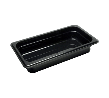 Cambro Food Pans Each / Black Cambro 32CW110 Camwear Food Pan, Plastic, 1/3 Size, 2-1/2" Deep, Polycarbonate | Denson CFE