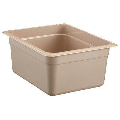 Cambro Food Pans Each Cambro 24HP772 4" Deep 1/2 Size Sandstone H-Pan High Heat Food Pan with 6.3 Quart Capacity | Denson CFE