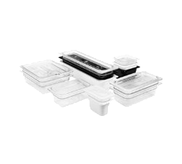 Cambro Food Pans Each Cambro 34CW135 4" Deep Clear Polycarbonate 1/3 Size Camwear Food Pan - 3.8 Quart Capacity