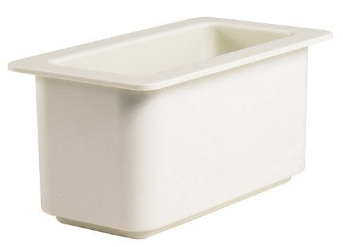 Cambro Food Pans Each Cambro 36CF148 ColdFest 1/3 Size White ABS Plastic Food Pan - 6" Deep | Denson CFE