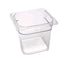 Cambro Food Pans Each / Clear Cambro 66CW135 6"D Sixth Size Camwear Food Pan - 2.4 Qt Capacity, Clear Polycarbonate | Denson CFE