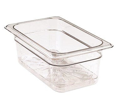 Cambro Food Pans Each / Polycarbonate / Clear Cambro 90CWD135 Camwear 1/9 Size Clear Polycarbonate Drain Shelf | Denson CFE