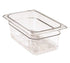 Cambro Food Pans Each / Polycarbonate / Clear Cambro 90CWD135 Camwear 1/9 Size Clear Polycarbonate Drain Shelf | Denson CFE