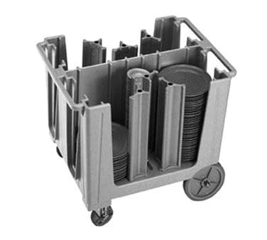 Cambro Food Service Supplies Each Cambro ADCS110 37 7/8" Mobile Dish Caddy w/ (6) Columns - Plastic, Black | Denson CFE