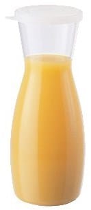 Cambro Food Service Supplies Each / Polycarbonate / Clear Cambro WW500CW135 Clear 1/2 Liter Camwear Camliter Polycarbonate Beverage Decanter with Flat Lid | Denson CFE