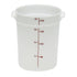 Cambro Food Storage Container Each Cambro RFS4PP190 Round Food Storage Container - 4 qt, Translucent Polypropylene | Denson CFE