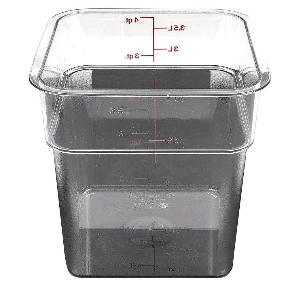 Cambro Food Storage Container Each / Clear Cambro 4SFSCW135 4 qt CamSquare Food Container, Clear | Denson CFE