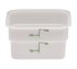 Cambro Food Storage Container Each / White Cambro 2SFSP148 White CamSquare 2 Quart Square Food Storage Container - NSF Listed | Denson CFE