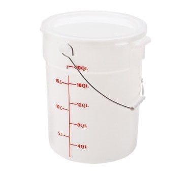 Cambro Food Storage Containers Each Cambro – PWB22148 22 qt Pail with Bail – Natural White | Denson CFE